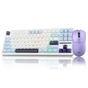 Wireless Keyboard and Mouse Combo, F87 Mechanical Keyboard+SC580X Wireless Gaming Mouse Light Purple Wireless Keyboard and Mouse Combo, F87 Mechanical Keyboard+SC580X Wireless Gaming Mouse Light Purple