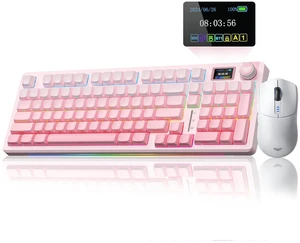 S98 Pro Wireless Mechanical Keyboard with Screen & Knob SC580 Wireless Gaming Mouse S98 Pro Wireless Mechanical Keyboard with Screen & Knob SC580 Wireless Gaming Mouse