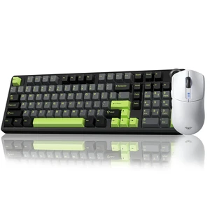 Wireless Keyboard and Mouse Combo, F99 Pro Mechanical Keyboards with Knob,Tri-Mode Hot Swappable Custom Keyboard+SC580 Wireless Gaming Mouse White Wireless Keyboard and Mouse Combo, F99 Pro Mechanical Keyboards with Knob,Tri-Mode Hot Swappable Custom Keyboard+SC580 Wireless Gaming Mouse White