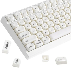 126 Keys MOA Ceramic-Style PC Dye-Sub Keycaps (White, MOA) 126 Keys MOA Ceramic-Style PC Dye-Sub Keycaps (White, MOA)