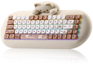 C68 Silicone Cute Cat Mechanical Keyboard (Brown,Cocoa Cream Switch) C68 Silicone Cute Cat Mechanical Keyboard (Brown,Cocoa Cream Switch)
