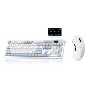 LINGBAO K108 Pro and Mouse Combo, Tri-Mode 2.4GHz/BT/Wired USB Rechargeable Creamy Keyboard with Number Pad+ SM850 Wireless Gaming Mouse Programmable Buttons,24000 DPI Adjustable for PC/Mac LINGBAO K108 Pro and Mouse Combo, Tri-Mode 2.4GHz/BT/Wired USB Rechargeable Creamy Keyboard with Number Pad+ SM850 Wireless Gaming Mouse Programmable Buttons,24000 DPI Adjustable for PC/Mac
