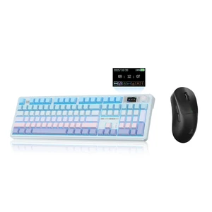 LINGBAO K108 Pro and Mouse Combo, Tri-Mode 2.4GHz/BT/Wired USB Rechargeable Creamy Keyboard with Number Pad+ SM850 Wireless Gaming Mouse Programmable Buttons,24000 DPI Adjustable for PC/Mac LINGBAO K108 Pro and Mouse Combo, Tri-Mode 2.4GHz/BT/Wired USB Rechargeable Creamy Keyboard with Number Pad+ SM850 Wireless Gaming Mouse Programmable Buttons,24000 DPI Adjustable for PC/Mac