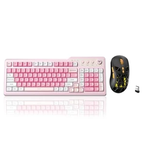 Aula F3099 Wireless Keyboard with Media Knob RGB Backlit Gaming Keyboard +SOLAKAKA SM802 Wireless Gaming Mouse Aula F3099 Wireless Keyboard with Media Knob RGB Backlit Gaming Keyboard +SOLAKAKA SM802 Wireless Gaming Mouse