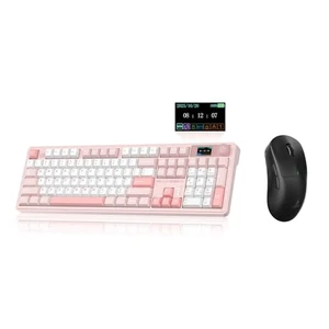 LINGBAO K108 Pro and Mouse Combo, Tri-Mode 2.4GHz/BT/Wired USB Rechargeable Creamy Keyboard with Number Pad+ SM850 Wireless Gaming Mouse Programmable Buttons,24000 DPI Adjustable for PC/Mac LINGBAO K108 Pro and Mouse Combo, Tri-Mode 2.4GHz/BT/Wired USB Rechargeable Creamy Keyboard with Number Pad+ SM850 Wireless Gaming Mouse Programmable Buttons,24000 DPI Adjustable for PC/Mac