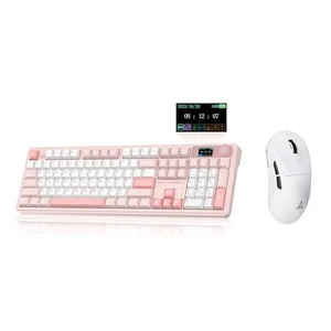 LINGBAO K108 Pro and Mouse Combo, Tri-Mode 2.4GHz/BT/Wired USB Rechargeable Creamy Keyboard with Number Pad+ SM850 Wireless Gaming Mouse Programmable Buttons,24000 DPI Adjustable for PC/Mac LINGBAO K108 Pro and Mouse Combo, Tri-Mode 2.4GHz/BT/Wired USB Rechargeable Creamy Keyboard with Number Pad+ SM850 Wireless Gaming Mouse Programmable Buttons,24000 DPI Adjustable for PC/Mac