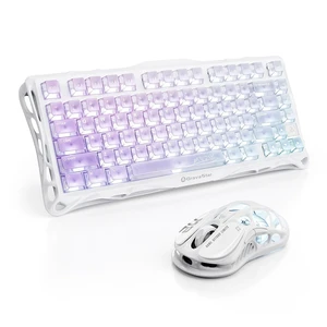 Mercury K1 Lite Keyboard Crystal Aurora & M2 Mouse Opaline White Mercury K1 Lite Keyboard Crystal Aurora & M2 Mouse Opaline White