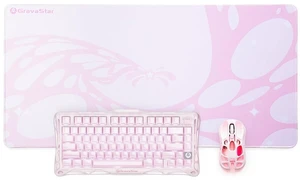 Mercury K1 Keyboard & M1 Pro Mouse & Mouse Pad - Sakura Pink Mercury K1 Keyboard & M1 Pro Mouse & Mouse Pad - Sakura Pink