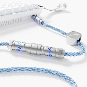 C07 Custom Braided Aviator Cable with Light Up RGB-Blue C07 Custom Braided Aviator Cable with Light Up RGB-Blue
