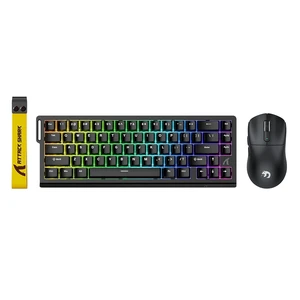 X68 HE Wired Magnetic Switch RT RGB Gaming Keyboard & M3 Ultra-Lightweight (39g) Triple Mode Wireless Mouse Combo - 8000Hz Polling, PAW3395 Pro Sensor, 0.01mm Precision(Black) X68 HE Wired Magnetic Switch RT RGB Gaming Keyboard & M3 Ultra-Lightweight (39g) Triple Mode Wireless Mouse Combo - 8000Hz Polling, PAW3395 Pro Sensor, 0.01mm Precision(Black)
