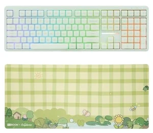 M108 100% Full Size Silent Office Keyboard with Rainy Froggy Day Desk Mat M108 100% Full Size Silent Office Keyboard with Rainy Froggy Day Desk Mat