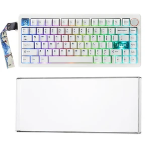CIDOO QK75 VIA Programmable 75% Compact Keyboard with KiiBoom Premium Acrylic Transparent Keyboard Dust Cover CIDOO QK75 VIA Programmable 75% Compact Keyboard with KiiBoom Premium Acrylic Transparent Keyboard Dust Cover