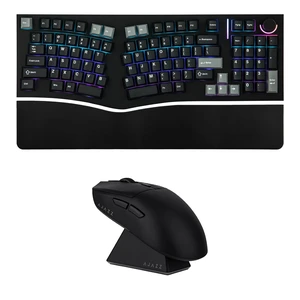 Feker Alice98 Ergonomic 98 Keys Custom Mechanical Keyboard with AJ139 V2 MC Gaming Mouse with Charging Base Feker Alice98 Ergonomic 98 Keys Custom Mechanical Keyboard with AJ139 V2 MC Gaming Mouse with Charging Base