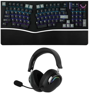 Feker Alice98 Ergonomic 98 Keys Custom Mechanical Keyboard with Aula A700 Gaming Headset Feker Alice98 Ergonomic 98 Keys Custom Mechanical Keyboard with Aula A700 Gaming Headset