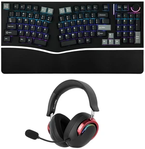 Feker Alice98 Ergonomic 98 Keys Custom Mechanical Keyboard with Aula A700 Gaming Headset Feker Alice98 Ergonomic 98 Keys Custom Mechanical Keyboard with Aula A700 Gaming Headset