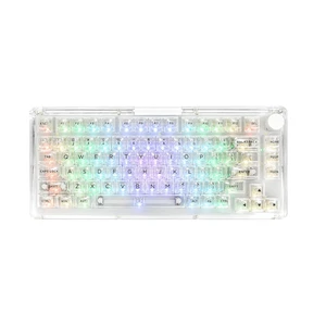 Phantom 81 75% Transparent Mechanical Gaming Keyboard, Hot Swappable Custom Gasket Keyboard with RGB Backlit, Clear Keycap, Rechargeable Battery, Triple Mode for Win/Mac (Phantom 81 V3 Clear) Phantom 81 75% Transparent Mechanical Gaming Keyboard, Hot Swappable Custom Gasket Keyboard with RGB Backlit, Clear Keycap, Rechargeable Battery, Triple Mode for Win/Mac (Phantom 81 V3 Clear)