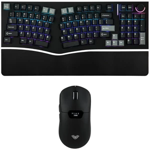 Alice98 Ergonomic 98 Keys Custom Mechanical Keyboard with SC390 Lightweight Gaming Mouse with Display Screen Alice98 Ergonomic 98 Keys Custom Mechanical Keyboard with SC390 Lightweight Gaming Mouse with Display Screen