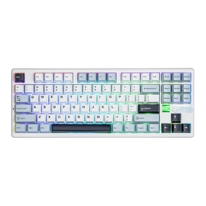 Aula F87 PRO V2 Wireless Gaming Keyboard with 10000mAh Battery, 8K Polling, SOCD/MT/TGL, BT/2.4GHz/Wired, Hot Swap TKL Mechanical Keyboard with Creamy Gasket, RGB Backlit (White Blue) Aula F87 PRO V2 Wireless Gaming Keyboard with 10000mAh Battery, 8K Polling, SOCD/MT/TGL, BT/2.4GHz/Wired, Hot Swap TKL Mechanical Keyboard with Creamy Gasket, RGB Backlit (White Blue)