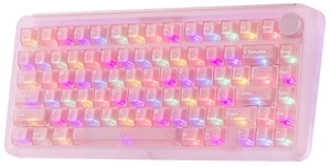 Phantom81 V4 Acrylic Semi-Translucent Mechanical Keyboard, Creamy Gasket, 75% Wireless Gaming Keyboard with 8000mAh Battery, RGB Backlits, Hot Swap, Shine Through, NKRO, Win/Mac (Pink) Phantom81 V4 Acrylic Semi-Translucent Mechanical Keyboard, Creamy Gasket, 75% Wireless Gaming Keyboard with 8000mAh Battery, RGB Backlits, Hot Swap, Shine Through, NKRO, Win/Mac (Pink)