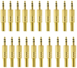 3.5mm Headphone Connector Welding Head Dual Channel Audio Speaker Plug for Wire in D4.0mm (20) 3.5mm Headphone Connector Welding Head Dual Channel Audio Speaker Plug for Wire in D4.0mm (20)