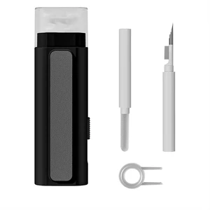 6-in-1 Keyboard Cleaner Kit Laptop Portable Cleaning Pen with Brush, Key Puller Compatible with ipad, iPod, Earbuds, Earphone, Keyboard,Phone, Screen (Black) 6-in-1 Keyboard Cleaner Kit Laptop Portable Cleaning Pen with Brush, Key Puller Compatible with ipad, iPod, Earbuds, Earphone, Keyboard,Phone, Screen (Black)