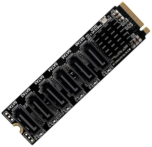 PCIE3.0 M.2 M Key to 6Ports SATA III Expansion Card 6Gbps with LED Indicator Compatible with ASM1166 PCIE3.0 M.2 M Key to 6Ports SATA III Expansion Card 6Gbps with LED Indicator Compatible with ASM1166