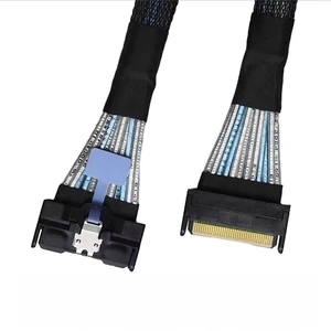 PCIe 5.0 x16 to Dual MCIO 8i Adapter Splitter Card/with Full-Speed Base / 50cm MCIO Cable External GPU Expansion, High-Speed Data Transfer (Only MCIO Cable 50CM) PCIe 5.0 x16 to Dual MCIO 8i Adapter Splitter Card/with Full-Speed Base / 50cm MCIO Cable External GPU Expansion, High-Speed Data Transfer (Only MCIO Cable 50CM)