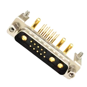 D Sub 13W3 PCB Connector Right Angle High Current (1, Male) D Sub 13W3 PCB Connector Right Angle High Current (1, Male)