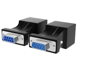 DB9 to RJ45 Serial Converter RS232 Male/Female to RJ45 Ethernet Port Adapter, Supports Long Distance Transmission up to 20m via CAT5/CAT6 Cable, Plug and Play (2Pcs Male+Female) DB9 to RJ45 Serial Converter RS232 Male/Female to RJ45 Ethernet Port Adapter, Supports Long Distance Transmission up to 20m via CAT5/CAT6 Cable, Plug and Play (2Pcs Male+Female)