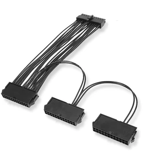 24Pin Dual PSU Power Cable 1.05FT/32cm 20+4 Motherboard Dual Startup for ATX Motherboard 18AWG (1 to 3) 24Pin Dual PSU Power Cable 1.05FT/32cm 20+4 Motherboard Dual Startup for ATX Motherboard 18AWG (1 to 3)
