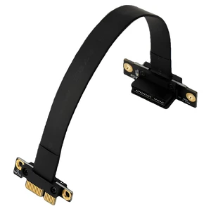 PCI-E 3.0 1× to 1× Extension Cable 90° Dual Right Angle for Graphics Card Sound Card 1U 2U Chassis (10cm) PCI-E 3.0 1× to 1× Extension Cable 90° Dual Right Angle for Graphics Card Sound Card 1U 2U Chassis (10cm)