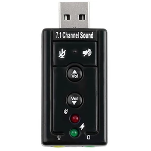 Laptop External USB 2.0 Sound Card Virtual 7.1-Channel Audio Adapter with Microphone and 3.5mm Audio Port Laptop External USB 2.0 Sound Card Virtual 7.1-Channel Audio Adapter with Microphone and 3.5mm Audio Port