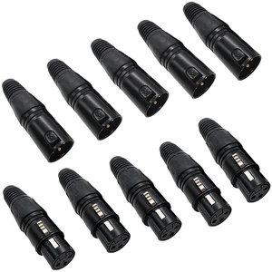 10/20pcs 3Pin XLR-Compatible Microphone Connector Snake Adapter Male Female Audio Socket Compatible with DMX XLR Cable (10) 10/20pcs 3Pin XLR-Compatible Microphone Connector Snake Adapter Male Female Audio Socket Compatible with DMX XLR Cable (10)