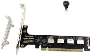 PH492-4N PCIe4.0 X16 to 4-Port SFF8611 8612 Oculink Expansion Card 64Gbps Each Port, External U.2 SSD Built-in Interface Support PCIE X4X4X4X4 Split PH492-4N PCIe4.0 X16 to 4-Port SFF8611 8612 Oculink Expansion Card 64Gbps Each Port, External U.2 SSD Built-in Interface Support PCIE X4X4X4X4 Split
