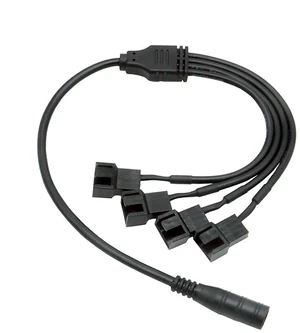 DC 5.5 * 2.1 Power Adapter to 4 Pin PC Fan Splitter Cable - DC 5V to Computer Case and CPU Fan Converter 37cm/14.57 inch (1 to 2) DC 5.5 * 2.1 Power Adapter to 4 Pin PC Fan Splitter Cable - DC 5V to Computer Case and CPU Fan Converter 37cm/14.57 inch (1 to 2)