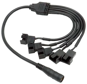 DC 5.5 * 2.1 Power Adapter to 4 Pin PC Fan Splitter Cable - DC 5V to Computer Case and CPU Fan Converter 37cm/14.57 inch (1 to 5) DC 5.5 * 2.1 Power Adapter to 4 Pin PC Fan Splitter Cable - DC 5V to Computer Case and CPU Fan Converter 37cm/14.57 inch (1 to 5)