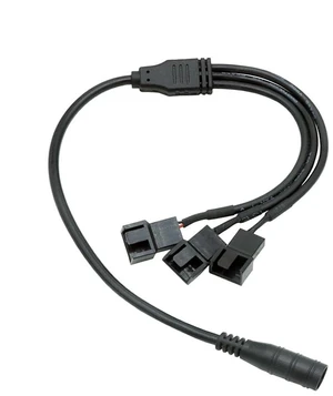 DC 5.5 * 2.1 Power Adapter to 4 Pin PC Fan Splitter Cable - DC 5V to Computer Case and CPU Fan Converter 37cm/14.57 inch (1 to 3) DC 5.5 * 2.1 Power Adapter to 4 Pin PC Fan Splitter Cable - DC 5V to Computer Case and CPU Fan Converter 37cm/14.57 inch (1 to 3)