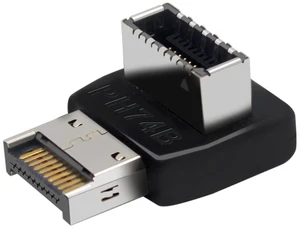USB 3.2 Type-E 90 Degree Front Panel Socket, Vertical USB C Header Adapter Converter for Computer Motherboard (PH74B) USB 3.2 Type-E 90 Degree Front Panel Socket, Vertical USB C Header Adapter Converter for Computer Motherboard (PH74B)