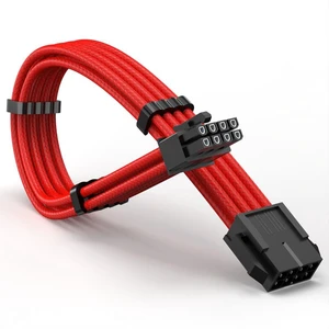 GPU 8Pin (6+2) Extension Cable 30cm Male to Female, 18AWG Tinned Copper, Color Nylon Braided, ATX PSU Power Cord for Graphics Cards (Red) GPU 8Pin (6+2) Extension Cable 30cm Male to Female, 18AWG Tinned Copper, Color Nylon Braided, ATX PSU Power Cord for Graphics Cards (Red)