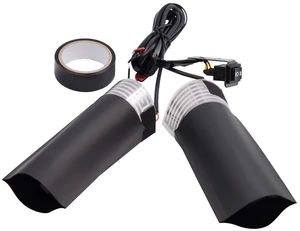 Heated Motorcycle Handlebar Grips 12V Adjustable Temperature Fast Heating PET Metal Film Hand Warmers for All 12V Motorbikes, Waterproof Switch, Easy Installation Heated Motorcycle Handlebar Grips 12V Adjustable Temperature Fast Heating PET Metal Film Hand Warmers for All 12V Motorbikes, Waterproof Switch, Easy Installation