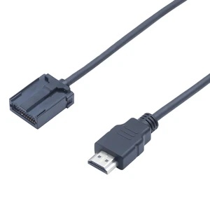 EM Rear Plug to AM 1.4 Cable Male to Male Automotive HD Connection Compatible with HDMI 2.0 4K Ultra HD High-Speed Car Display Cable, Shockproof Copper Wire (1m) EM Rear Plug to AM 1.4 Cable Male to Male Automotive HD Connection Compatible with HDMI 2.0 4K Ultra HD High-Speed Car Display Cable, Shockproof Copper Wire (1m)