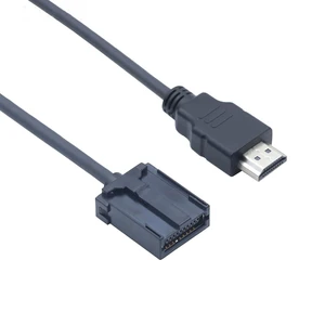 EM Rear Plug to AM 1.4 Cable Male to Male Automotive HD Connection Compatible with HDMI 2.0 4K Ultra HD High-Speed Car Display Cable, Shockproof Copper Wire (0.5m) EM Rear Plug to AM 1.4 Cable Male to Male Automotive HD Connection Compatible with HDMI 2.0 4K Ultra HD High-Speed Car Display Cable, Shockproof Copper Wire (0.5m)