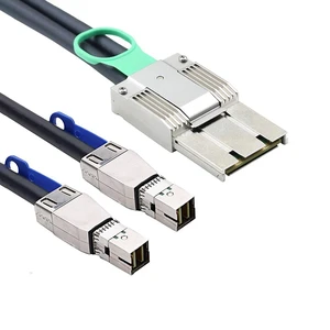 iPASS X8 to 2×SFF-8644 PCIe 3.0 Cable 8GT/s, 29AWG SAS, 68-Pin to Dual SFF-8644 (36-Pin Each), Industrial Grade -40°C~+85°C, 0.5A, 30v (1m/39.37in) iPASS X8 to 2×SFF-8644 PCIe 3.0 Cable 8GT/s, 29AWG SAS, 68-Pin to Dual SFF-8644 (36-Pin Each), Industrial Grade -40°C~+85°C, 0.5A, 30v (1m/39.37in)