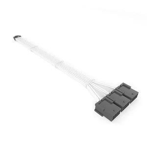 PCIe 5.0 12+4Pin to 3× PCIe 8Pin GPU Power Cable, Nylon Braided Extension Cord, 18AWG, 340mm/13.38in, Compatible with RTX 3090Ti & RTX 40 Series Graphics Cards (White) PCIe 5.0 12+4Pin to 3× PCIe 8Pin GPU Power Cable, Nylon Braided Extension Cord, 18AWG, 340mm/13.38in, Compatible with RTX 3090Ti & RTX 40 Series Graphics Cards (White)