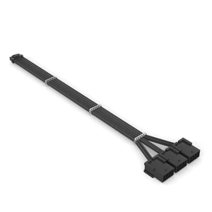 PCIe 5.0 12+4Pin to 3× PCIe 8Pin GPU Power Cable, Nylon Braided Extension Cord, 18AWG, 340mm/13.38in, Compatible with RTX 3090Ti & RTX 40 Series Graphics Cards (Black) PCIe 5.0 12+4Pin to 3× PCIe 8Pin GPU Power Cable, Nylon Braided Extension Cord, 18AWG, 340mm/13.38in, Compatible with RTX 3090Ti & RTX 40 Series Graphics Cards (Black)