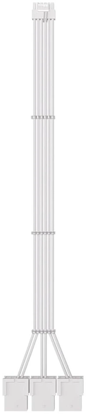 PCIe 5.0 12+4Pin to 3× PCIe 8Pin GPU Power Cable, Nylon Braided Extension Cord, 18AWG, 340mm/13.38in, Compatible with RTX 3090Ti & RTX 40 Series Graphics Cards (All White) PCIe 5.0 12+4Pin to 3× PCIe 8Pin GPU Power Cable, Nylon Braided Extension Cord, 18AWG, 340mm/13.38in, Compatible with RTX 3090Ti & RTX 40 Series Graphics Cards (All White)