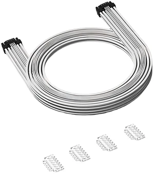 PCI-E5.0 12+4P Modular Cable 32GT/s Male to Male Graphics Card Braided Mesh Power Cable 70cm/27.56in Support RTX3090Ti 4090/4080 Series (White) PCI-E5.0 12+4P Modular Cable 32GT/s Male to Male Graphics Card Braided Mesh Power Cable 70cm/27.56in Support RTX3090Ti 4090/4080 Series (White)