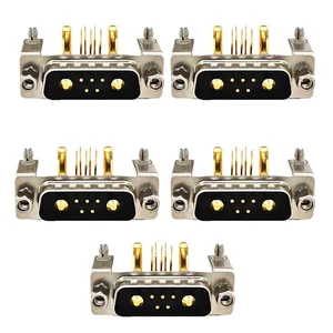 D Sub 7W2 Male PCB Connector Right Angle High Current Solder2Male D Sub 7W2 Male PCB Connector Right Angle High Current Solder2Male