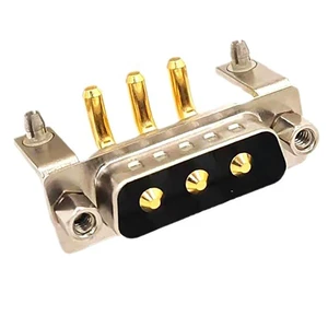 D Sub 3W3 Male PCB Connector Right Angle High Current Solder1Male D Sub 3W3 Male PCB Connector Right Angle High Current Solder1Male