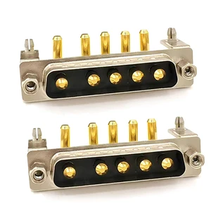 D Sub 5W5 PCB Connector Right Angle High Current Solder (2, Male) D Sub 5W5 PCB Connector Right Angle High Current Solder (2, Male)